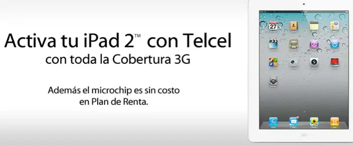 Telcel anunció planes de datos para iPad2