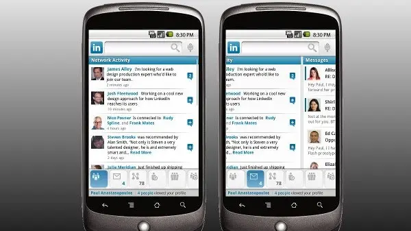 LinkedIn actualiza su aplicación para Android