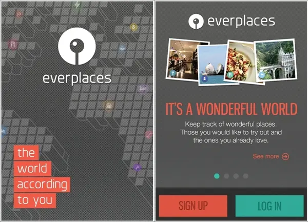 Everplaces: Guarda un registro de los sitios que te sorprenden