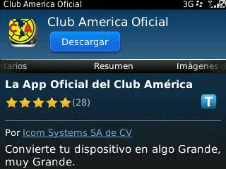 Aplicación oficial de club América para Blackberry - PasionMovil