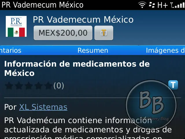 PR Vademecum México: Información sobre medicamentos al alcance de tu BlackBerry