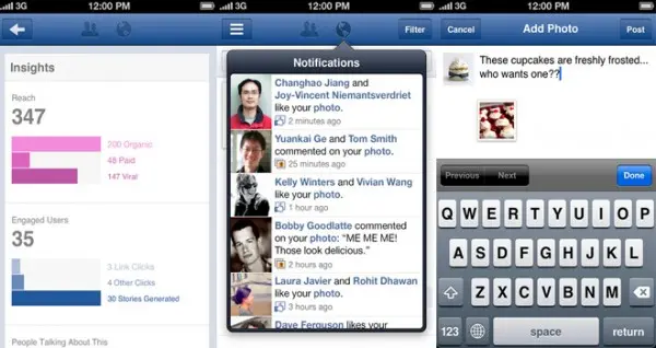 Aplicación para administrar Páginas de Facebook desde iPhone