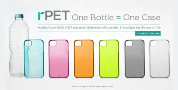 Carcasas para iPhone 4/4S hechas de PET reciclado para cuidar el ambiente