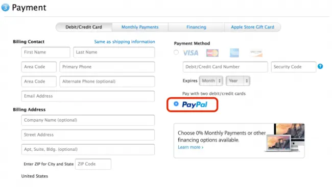 Paypal ya forma parte de las opciones de pago de Apple