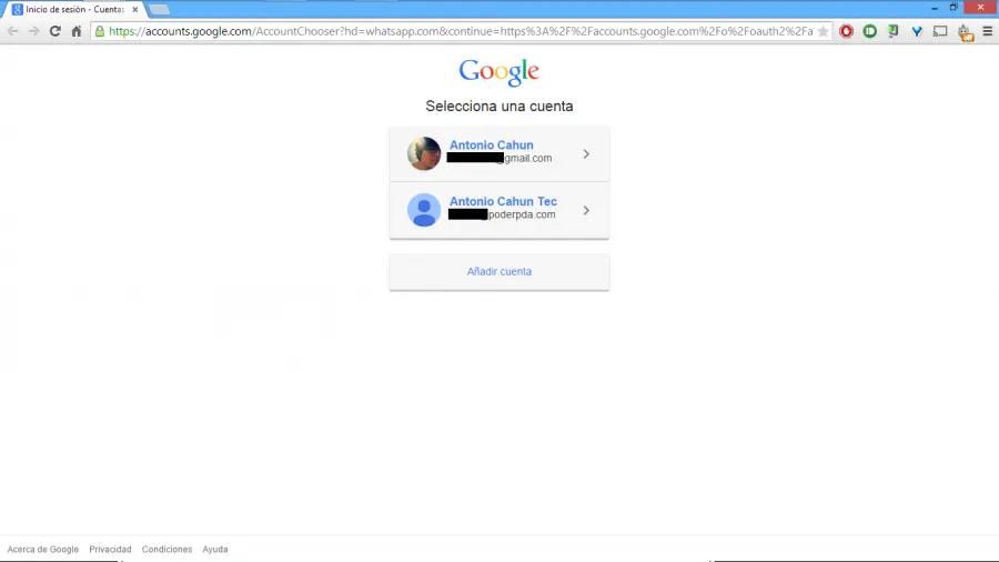 Cliente web de Whats App podría utilizar cuentas de Google para inicio de sesión #Rumor