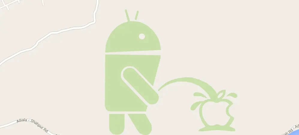 Google Maps esconde una burla hacia Apple