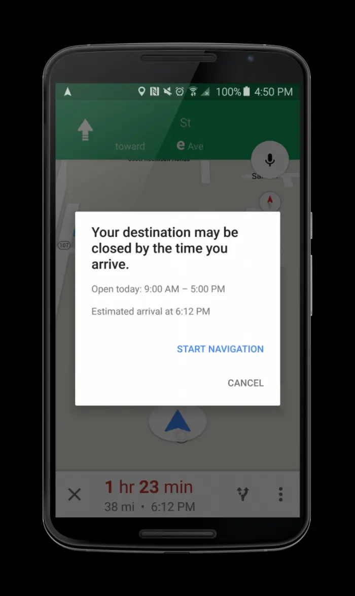 Google Maps avisa si un negocio estará cerrado al llegar