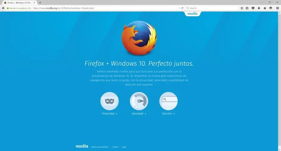 Firefox estrena imagen para Windows 10