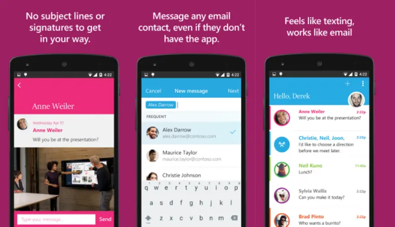 Send, una app de Microsoft para e-mail disponible en Android