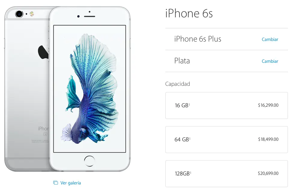 iPhone 6s y 6S Plus: precios oficiales en Apple México