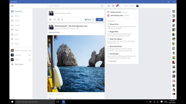 facebook software for windows 10