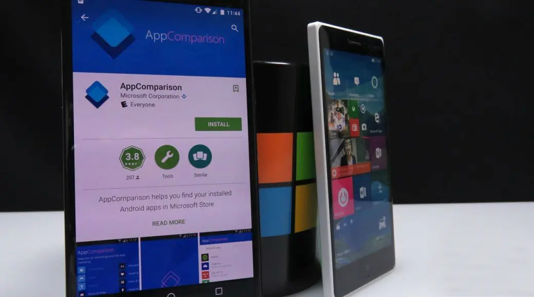 Microsoft lanza un comparador de apps entre Windows Mobile y Android