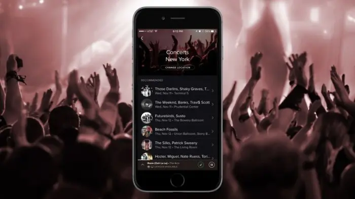 Spotify Concerts te avisa de eventos cercanos