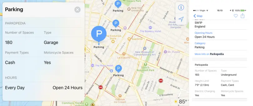 Mapas de Apple mejoran información del estacionamiento