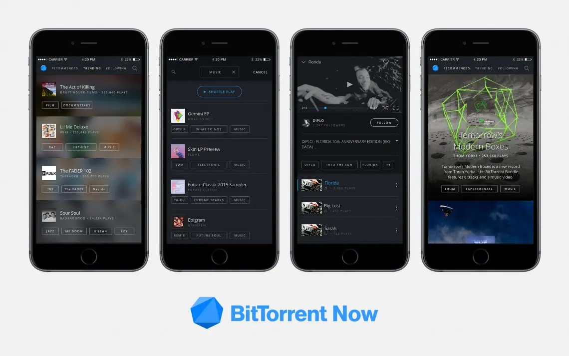 BitTorrent Now ya está disponible para iOS y Apple TV
