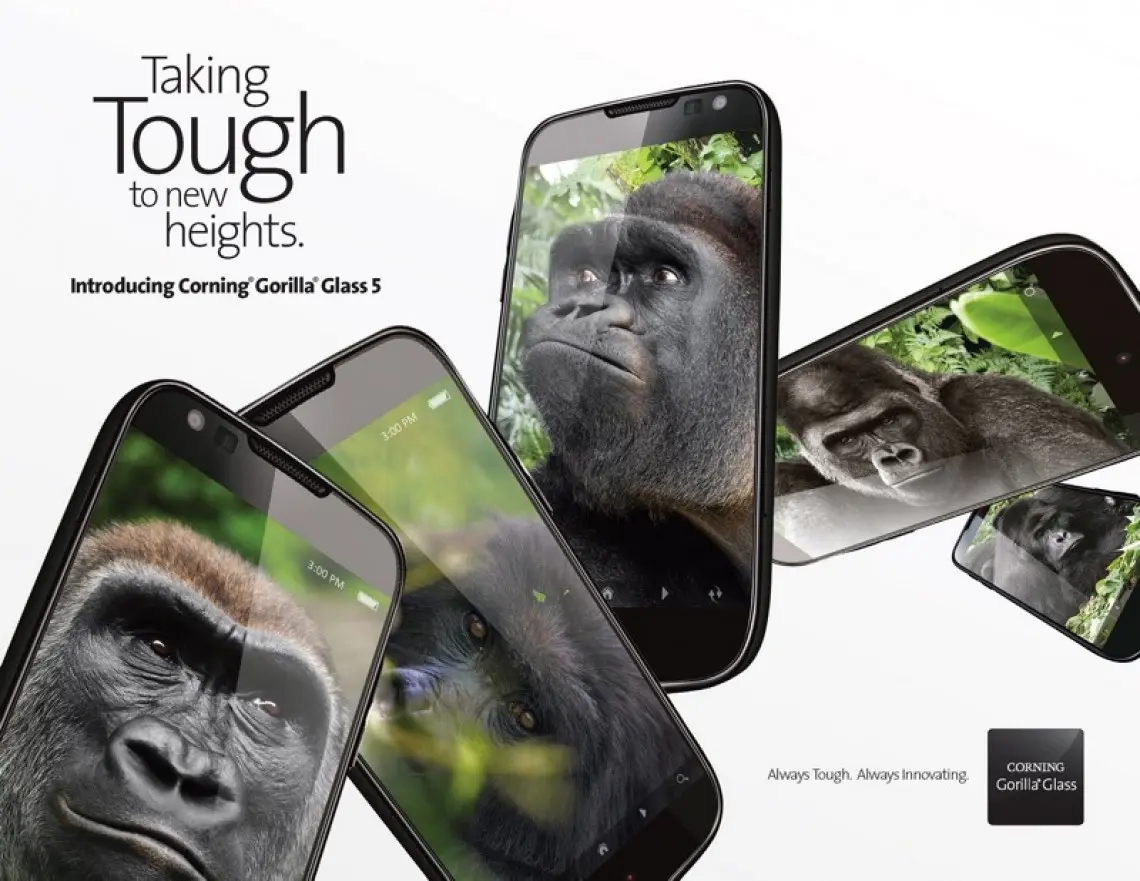 Corning Gorilla Glass 5 promete resistir caídas de hasta 1.6 metros