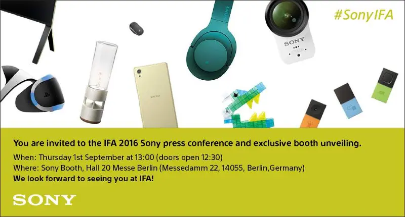 Sony muestra lo que lanzará en el #IFA16