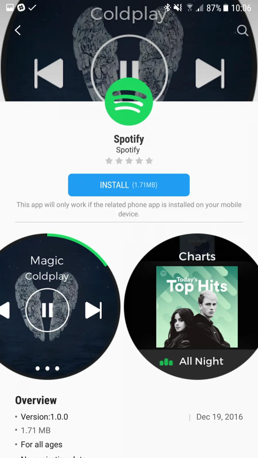 spotify gear s2 app download