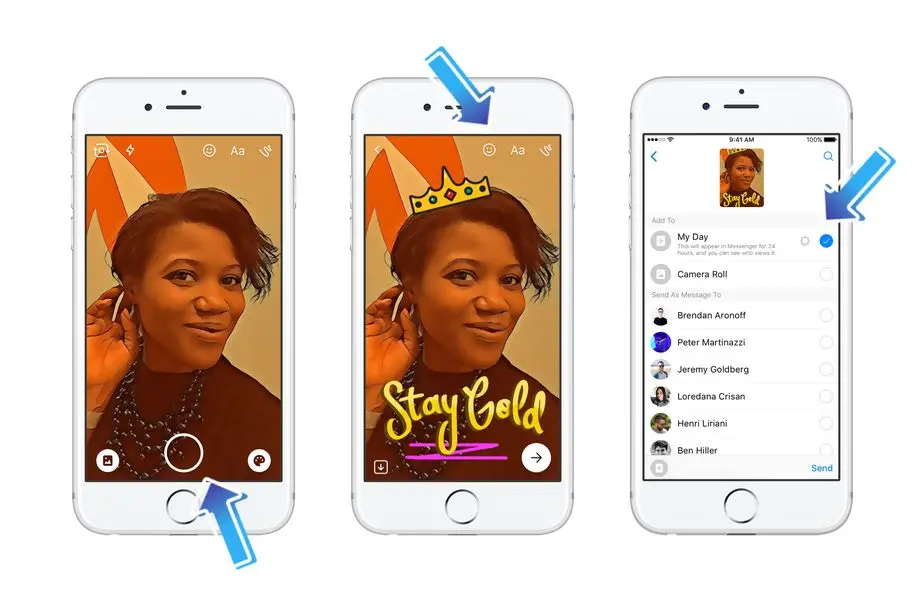 Clon de Snapchat en Facebook Messenger disponible a nivel mundial
