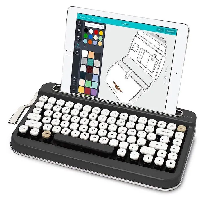 Penna es un teclado bluetooth con apariencia retro de maquina de escribir