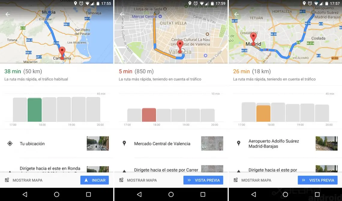 Google Maps para Android te recomienda la mejor hora para salir