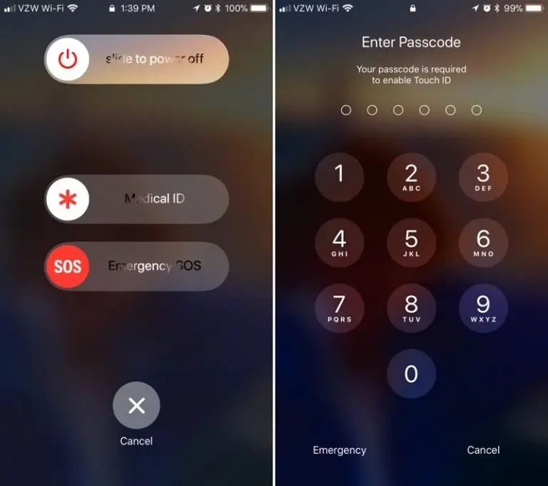 La función Emergencia SOS de iOS 11 permite desactivar Touch ID