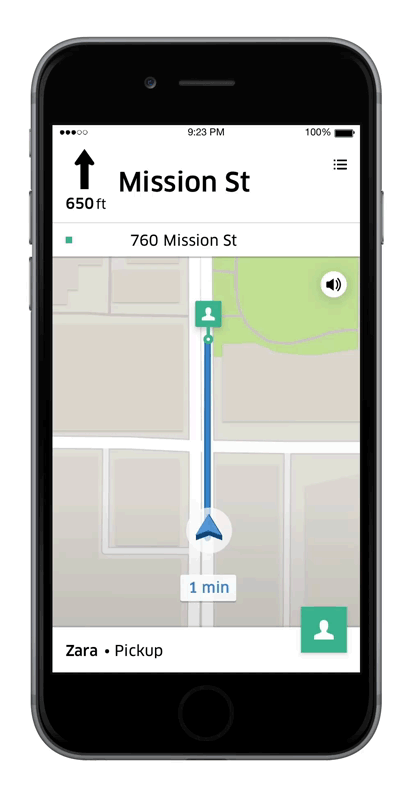 Uber agrega chat dentro de la app