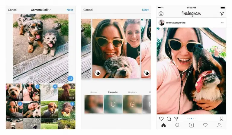Instagram permite crear álbumes en formato retrato y panorámico