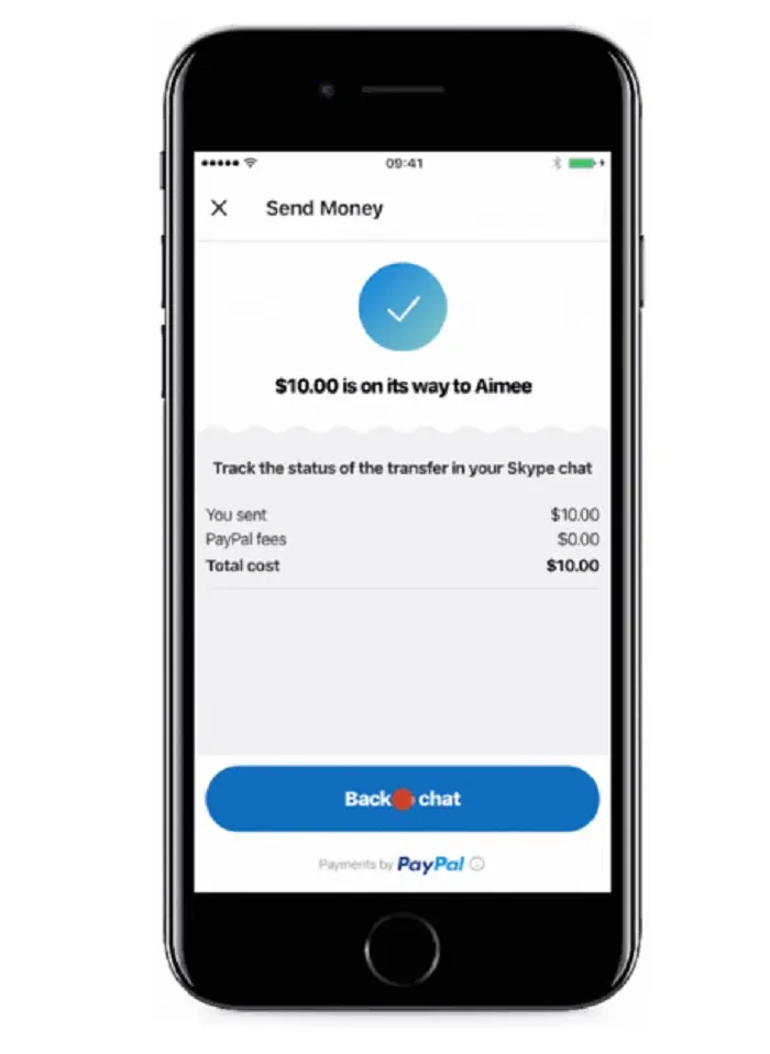 Manda dinero desde Skype usando PayPal