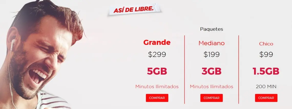 Virgin Mobile México lanza nuevos paquetes chico, mediano y grande