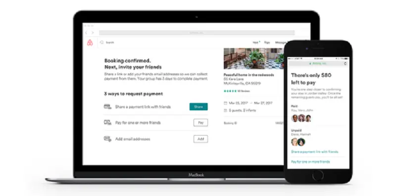 Airbnb permite compartir el gasto de la estancia