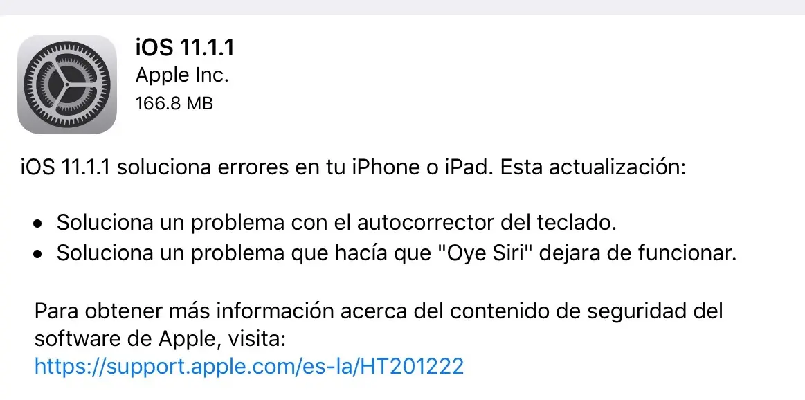 iOS 11.1.1 regresa la letra “i” a la normalidad