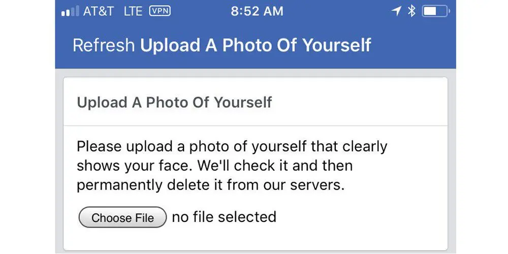 Facebook pide a usuarios subir fotos de su rostro para comprobar actividad sospechosa