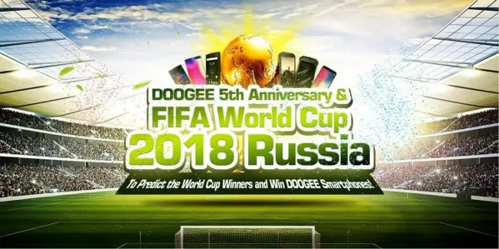 Concurso: adivina el marcador de la Copa Mundial FIFA Rusia 2018 y festeja el 5o. aniversario de DOOGEE