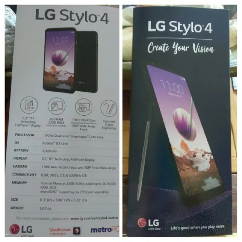LG Stylo 4 muestra sus características en folleto publicitario - PasionMovil