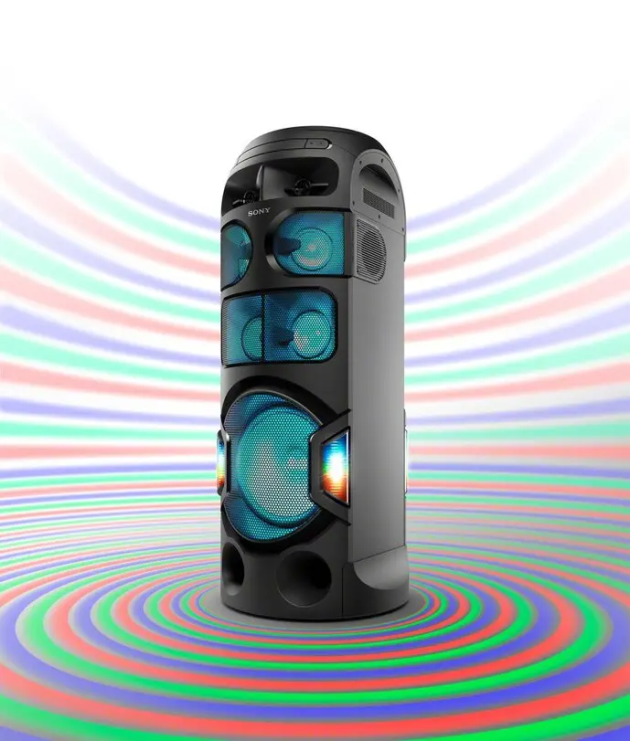 Sony V81D es una bocina con sonido 3D, luces 360º para fiestas y conexión HDMI