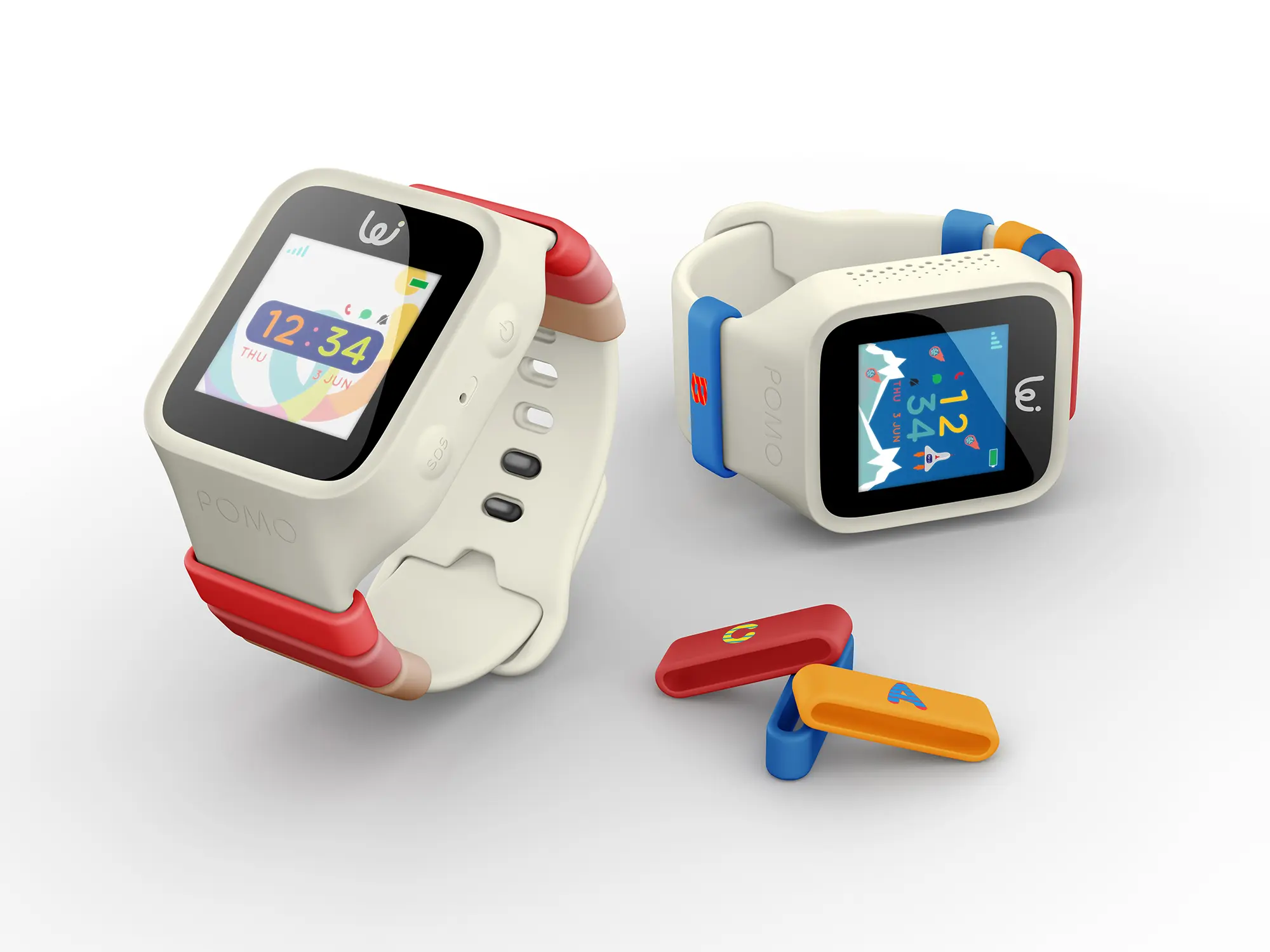 pomo waffle blue smart watch