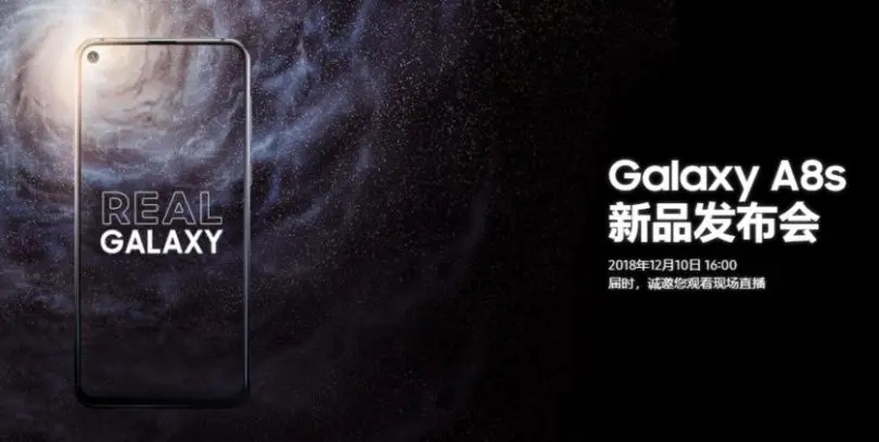 Samsung Galaxy A8s muestra pantalla Infinity-o en TENAA