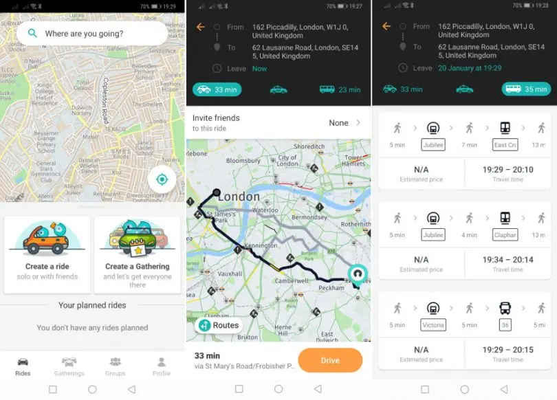 SoMo, una app de Here para agendar y compartir viajes en automóvil