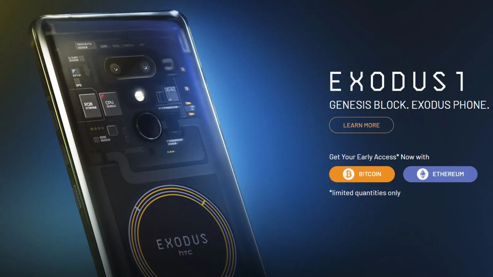 HTC venderá su teléfono Exudus 1 en dólares y criptomonedas