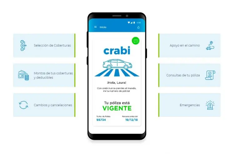Crabi: primera aseguradora de autos 100% digital en México
