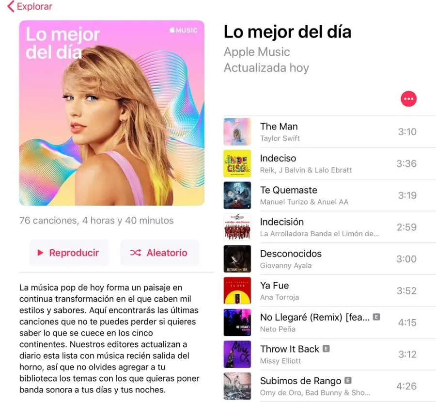 Apple Music lanza la lista de reproducción “New Music Daily” (Lo mejor del día)