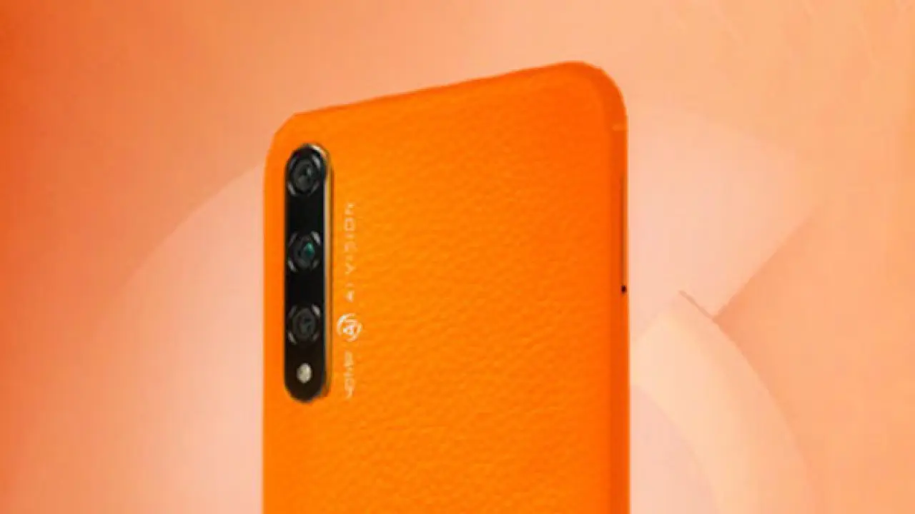 Así se ve el Honor 20s en color naranja con textura tipo “cáscara”