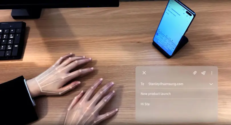 Samsung presenta un teclado invisible para tu smartphone #CES2020