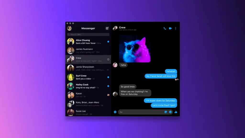 Facebook lanza la nueva app de Messenger para Windows y macOS