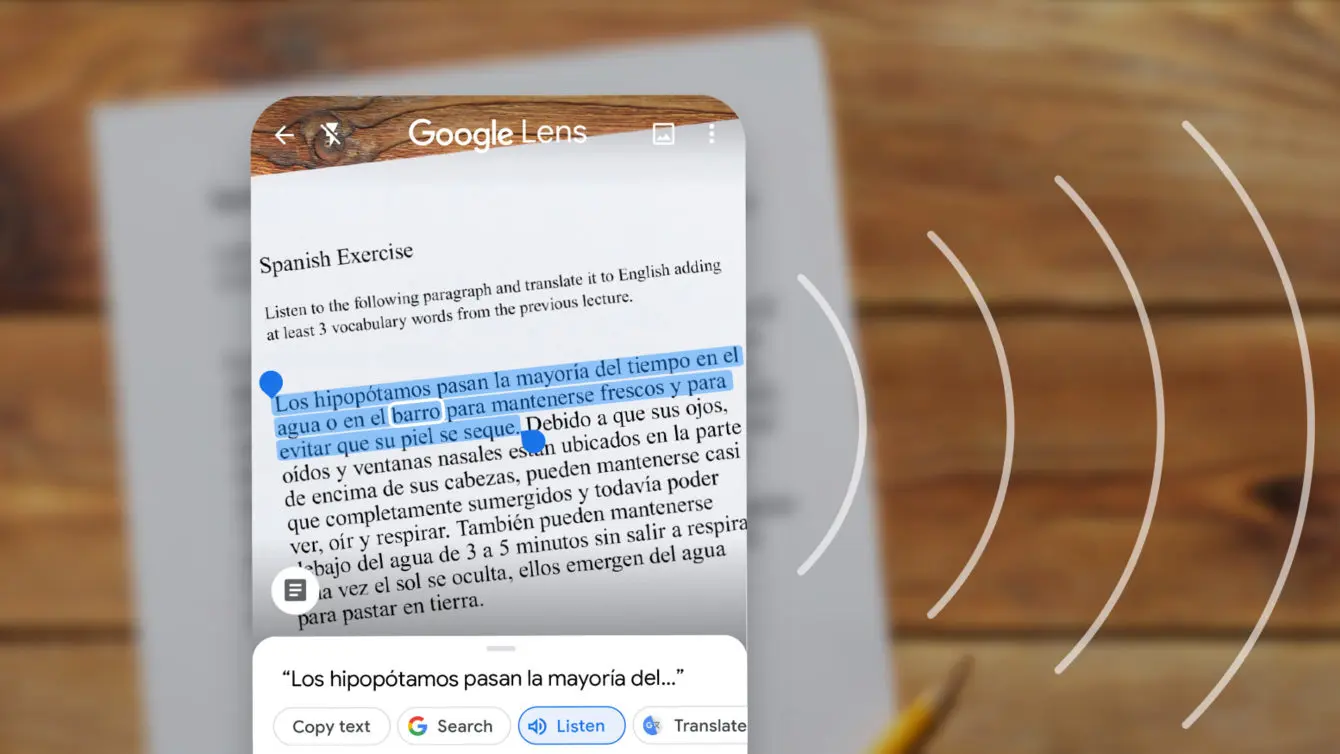 Google Lens escanea textos a mano y los pega en la computadora