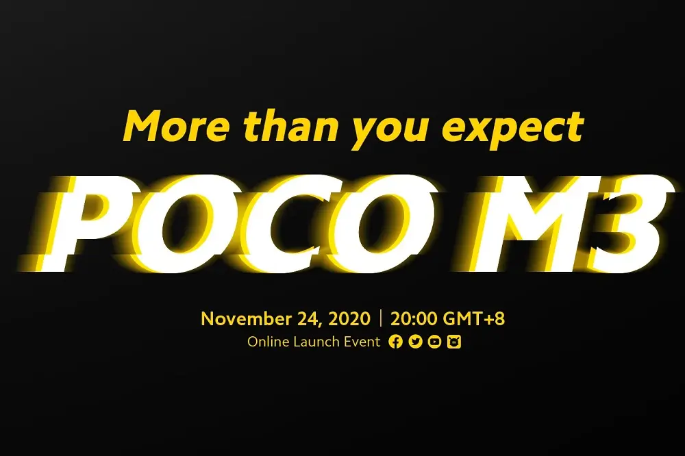 POCO M3 será lanzado el 24 de noviembre