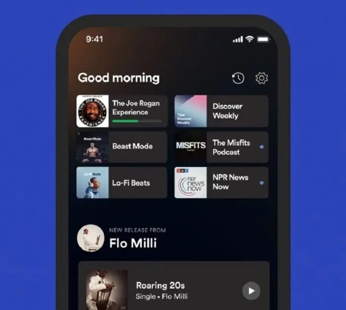 Spotify is updated with new features on the home hub