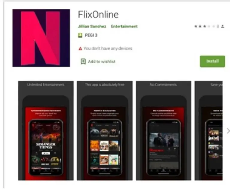 FlixOnline es eliminada de la Play Store por mandar malware