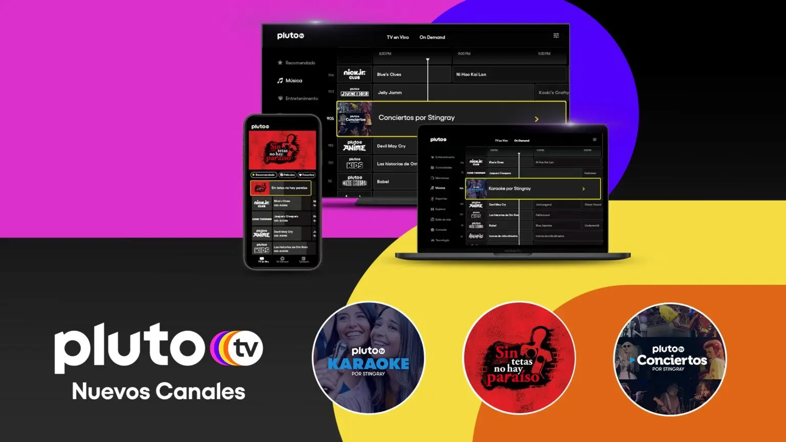 Pluto TV añade nuevos canales en México